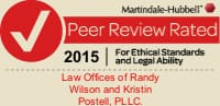 Martindale Hubbell Peer Review Rated 2015 | For Ethical Standards and Legal Ability